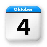 20. Oktober, blau, Kalendericon
