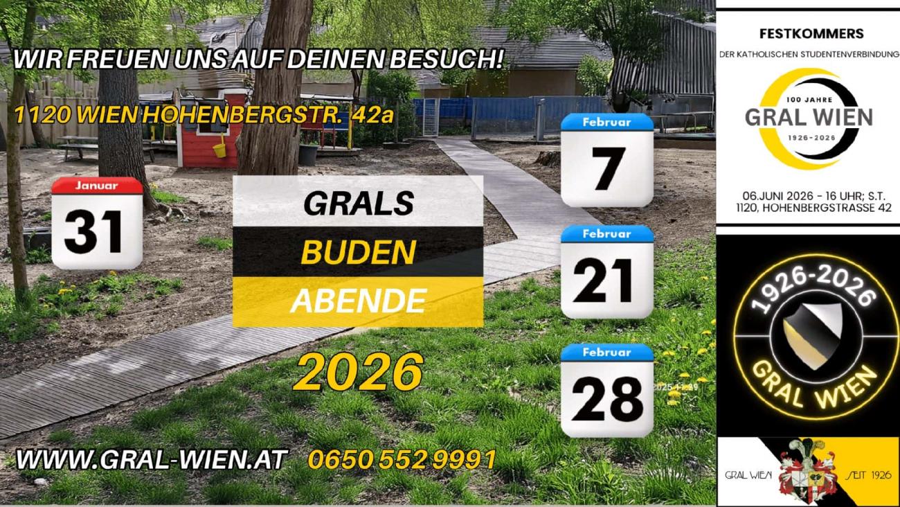 Grals Budenabende Jänner bis März