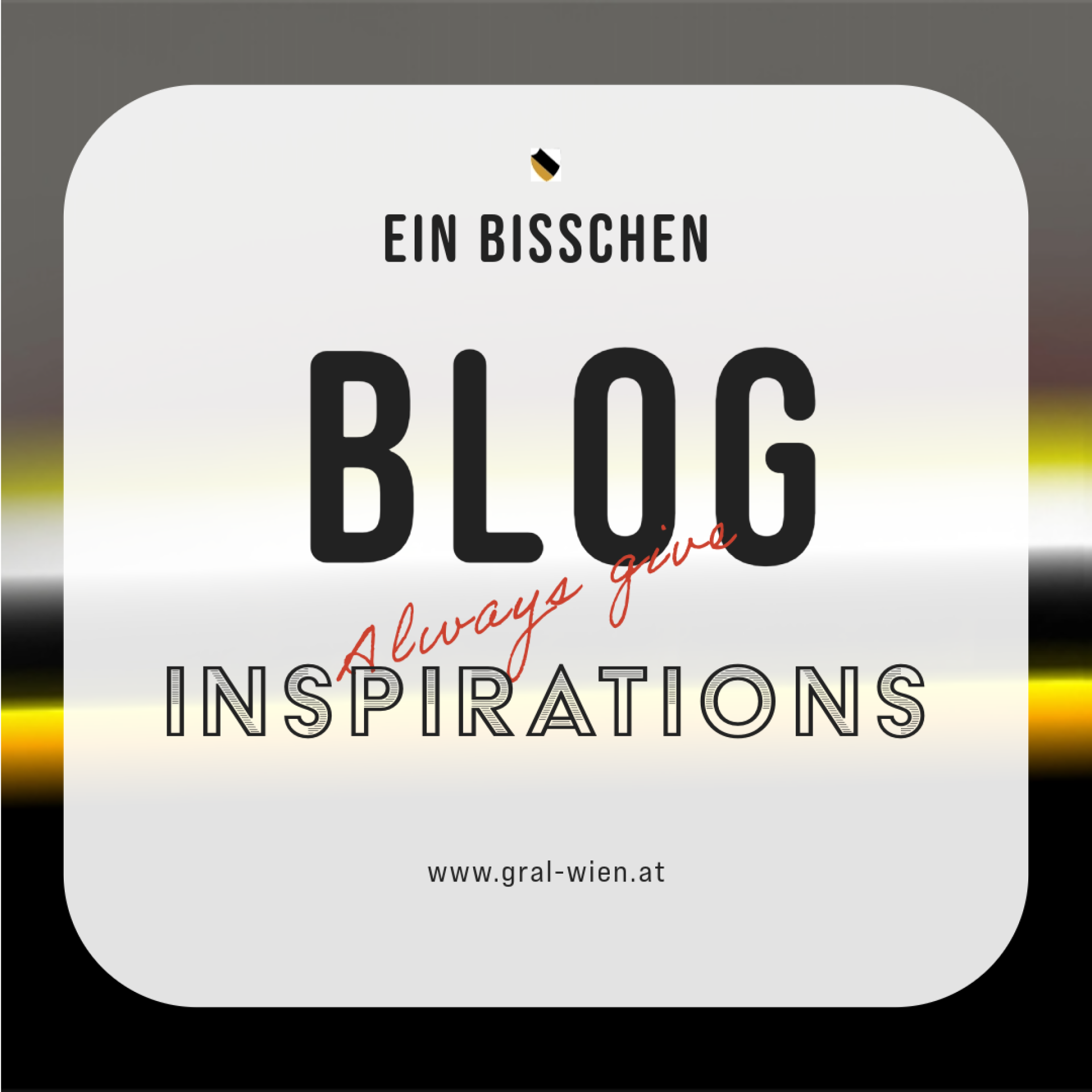 Blog Inspiration Text als Titelbild vor stilisiertemCouleurband